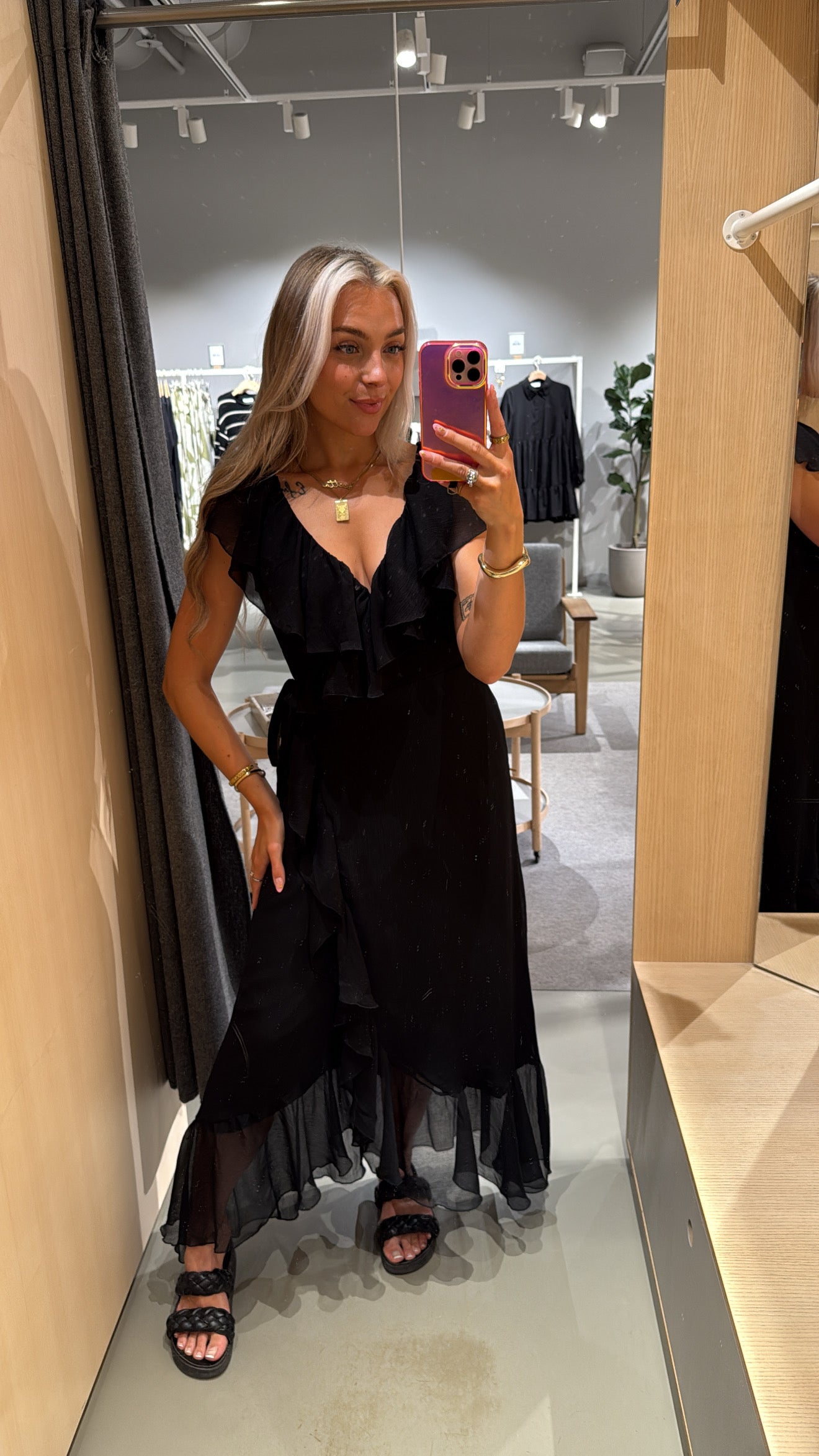VIFALIA Wrap Dress - Black